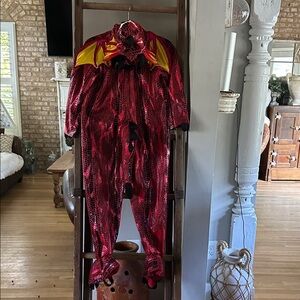 SPOOKTACULAR CREATIONS RED DRAGON DELUXE COSTUME TAIL HAT MEDIUM 8 - 10 YEARS